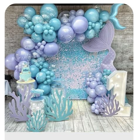 Onederful Birthday, Ariel Party, Mermaid Birthday Decorations, Mermaid Balloons, Ocean Birthday Party, Baby Shower Garland, Mermaid Birthday Party Decorations, Mermaid Theme Birthday Party, Ariel Birthday