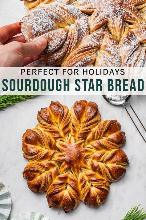 Cinnamon Star Bread Recipe, Star Bread, Sourdough Starter Discard Recipe, Gluten Free Sourdough, Preppy Kitchen, Sourdough Starter Recipe, Sourdough Baking, Sourdough Bread Recipe, Sourdough Recipes