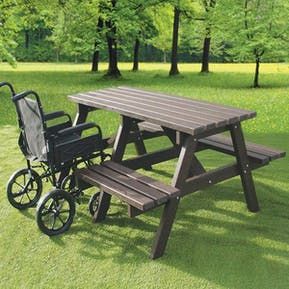 Wheelchair Access Picnic Tables - Standard Memorial Benches, Eco Friendly Furniture, Picnic Bench, Outdoor Entertaining Spaces, Picnic Tables, Indoor Outdoor Furniture, Plastic Tables, Wheelchair Accessible, Street Furniture