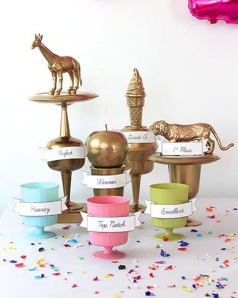 21 DIY Trophy Ideas To Appreciate Achievements Homemade Trophies, Handmade Trophies, Birthday Board Diy, Diy Trophy, Kids Game Night, Princess Party Games, Homemade Board Games, Girls Party Games, Award Ideas