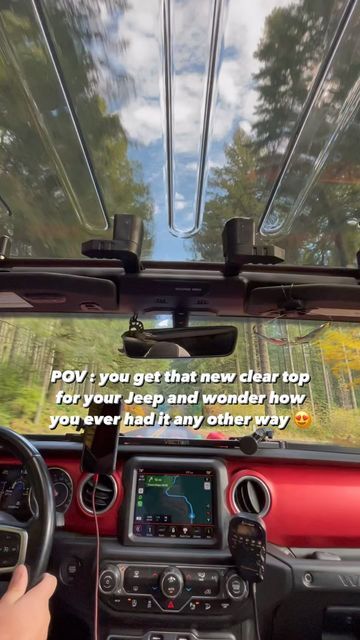 Jeep Clear Hardtop, Clear Jeep Roof, Clear Top For Jeep Wrangler, Clear Top Jeep Wrangler, Jeep Wrangler Road Trip, Clear Top Jeep, Jeep Add Ons, Jeep Clear Top, Boho Jeep Accessories