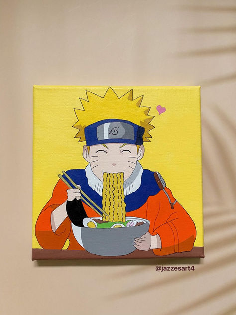 My hope is to share my knowledge with you so you too can expand your love for the arts. Thank you for your interest! Naruto Uzumaki Canvas Painting, Naruto Mini Canvas Painting, Naruto Uzumaki Painting, Naruto Canvas Painting Easy, Naruto Painting Easy, Naruto Anime Painting, Naruto Pop Art, Naruto Acrylic Painting, Naruto Painting Ideas