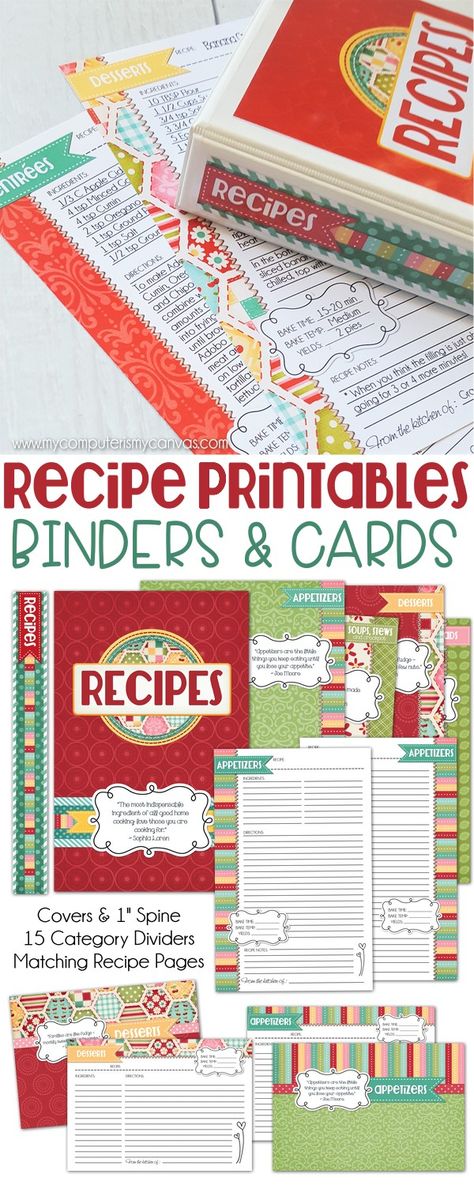 Come see over 100 free printables AND visit my store for more... including planners, candy bar wrappers, LDS Printables and more! Recipe Printables, Recipe Binder Printables, Diy Recipe Binder, Scrapbook Recipe Book, Recipe Printable, Diy Cookbook, Recipe Book Diy, Family Recipe Book, Recipe Book Templates