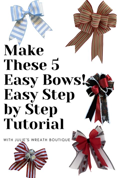 Make a bow easily with simple step by step instructions by hand and using a Pro Bow the Hand. Bow Making, How to make a bow by hand, Bow makers, easy to follow tutorial, Bows, Bows for Christmas, Bows for gifts, Christmas Tree Bows, Christmas Decorating, DIY Home Decore, Ribbon, Make a Bow, Easy Bow, Looped Bows, #homediy #christmas #howtomakeabow Diy Wreath Bow Tutorial, Easy Bows, Bow Making Tutorials, Diy Wreath Bow, Christmas Bows Diy, Headband Diy, Homemade Bows, Make A Bow, Gift Wrapping Techniques