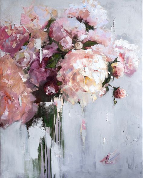 Peonies Pictures, Aesthetic Peonies, Mural Flowers, Peonies Painting, Painting Peony, Flower Bouquet Painting, Floral Art Paintings, Bouquet Painting, Peony Art