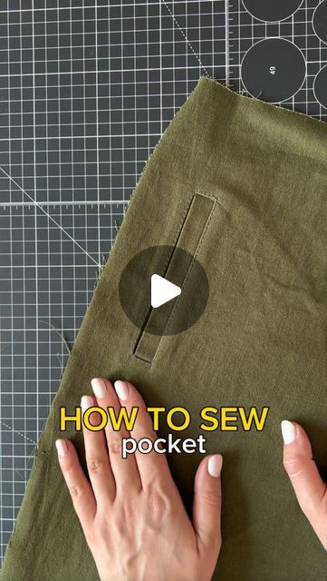 Julija Gobere on Instagram: "One of the most beautiful pockets - welt pocket🤩 This pocket technique loves accuracy, so the more markings you’ll make - the easier it will be to sew!😉🤗 

#sewingtutorial #howtosew #sewingproject" Couture, How To Make Pockets Sewing, Pant Pocket Pattern, How To Sew A Welt Pocket, Pocket Tutorial Sewing, How To Make Pockets, Pocket Sewing Tutorial, Hidden Pockets Clothing, Welt Pocket Tutorial