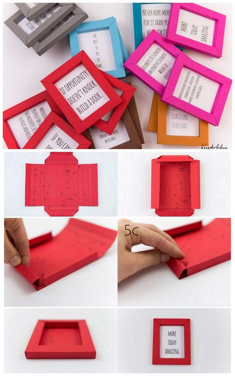 Best DIY Picture Frames and Photo Frame Ideas -Paper Frames - How To Make Cool Handmade Projects from Wood, Canvas, Instagram Photos. Creative Birthday Gifts, Fun Crafts for Friends and Wall Art Tutorials http://diyprojectsforteens.com/diy-picture-frames Cadre Photo Diy, Diy Photo Projects, Kraf Kertas, Anniversaire Diy, Creative Birthday Gifts, Diy Picture Frames, Origami Box, Diy Picture, Kirigami