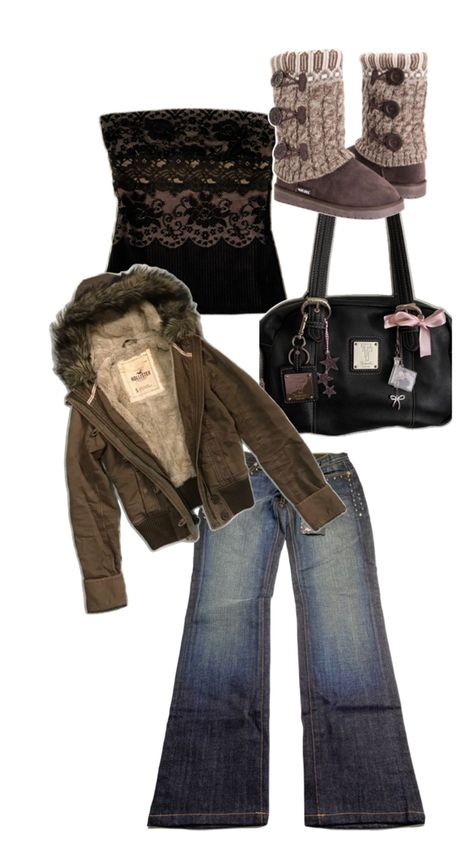 #outfit #outfitinspo #wardrobe #y2k #downtownaesthetic #grungeoutfit #outfits 2000s Winter Outfits, Y2k Fall Outfits, Fall Outfits Y2k, Slay Outfits, Downtown Outfits, Autumn Fits, 2000s Fashion Outfits, Really Cute Outfits, Outfit Inspo Fall