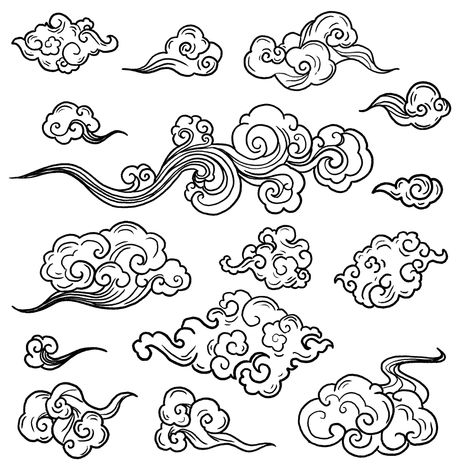 Japanese Cloud Tattoo, Cloud Tattoo, Muster Tattoos, Tattoo Portfolio, Japanese Tattoo Art, Tattoo Design Drawings, Tattoo Stencils, Japanese Tattoo, Doodle Drawings