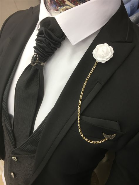 Men's Suit Accessories, Suit Accessories For Men, Fancy Pants Outfit, Jungkook Wattpad, Banquet Outfit, Suit Guide, Clothing Pattern Design, Black Suit Men, Mens Jewerly