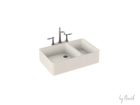 Made by Gosik at The Sims Resource. TSRAA  Found in TSR Category 'Sims 3 Sinks' Sim4 Furniture, Sims4 Ideas, Vintage Kitchen Sink, Sims Furniture, Sims 4 Kitchen, Die Sims 4, The Sims 4 Pc, Cc Furniture, Sims 4 Bedroom