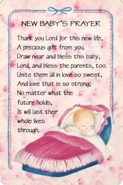 Prayer For Newborn, Parenting Prayers, Baby Blessing Quotes, Prayers For New Baby, Baby Prayers, Congratulations Baby Girl, Baby Sayings, Baby Poems