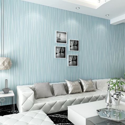 45 Gorgeous Wallpaper Designs for Home — RenoGuide - Australian Renovation Ideas and Inspiration Room Wallpaper Designs, Background Home, Room Wall Colors, Wall Texture Design, Living Room Photos, Tv Background, Striped Wallpaper, Wallpaper Living Room, Wallpaper Bedroom