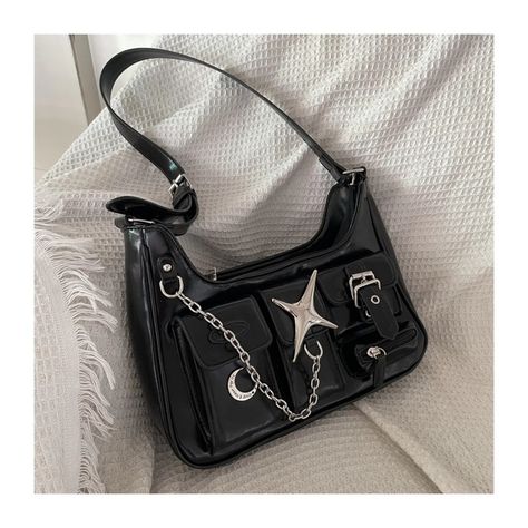 Black Y2k Aesthetic Punk Star Shoulder Bags 🎉 We ship worldwide. 🎉 💜 Price: $ 38.99 💜 Shop Link: gothickawaii.com 💜 Item Link: https://gothickawaii.com/products/black-y2k-aesthetic-punk-star-shoulder-bags Black Over The Shoulder Bag, Cute Black Bag, Goth Handbag, Black Y2k Aesthetic, Cute Shoulder Bags, Bags Y2k, Gothic Casual, Ladies Motorcycle, Y2k Bags