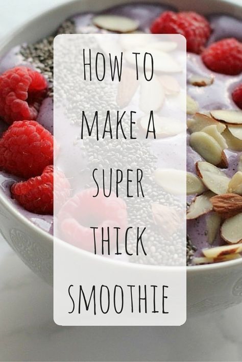 5 Tips for Super Thick Smoothies http://iheartvegetables.com/2016/04/29/5-tips-super-thick-smoothies/ Super Thick Smoothie Bowl, Thick Smoothie Bowl, Mango Coconut Smoothie, Thick Smoothie, Smoothie Bowl Toppings, Blueberry Smoothie Bowl, Strawberry Banana Smoothie Recipes, Make Smoothies, Blueberry Banana Smoothie