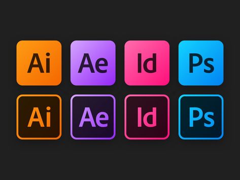 Adobe Icons photoshop indesign after affects illustrator app icon icon icons adobe Adobe Logo Icon, Website Design Logo, Graphic Designer Wallpaper, Apps For Graphic Design, Id Logo Design, Adobe Illustrator Icon, Adobe Aesthetic, Adobe Photoshop Logo, In Design Adobe