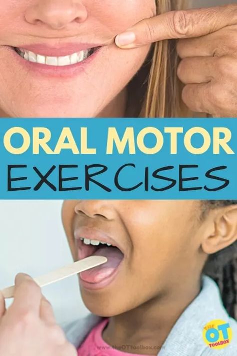 Oral Motor Exercises - The OT Toolbox Oral Motor Activities, Myofunctional Therapy, Pencil Control, Therapy Ball, Feeding Therapy, Card Workout, Occupational Therapy Activities, Pediatric Occupational Therapy, Executive Functioning Skills