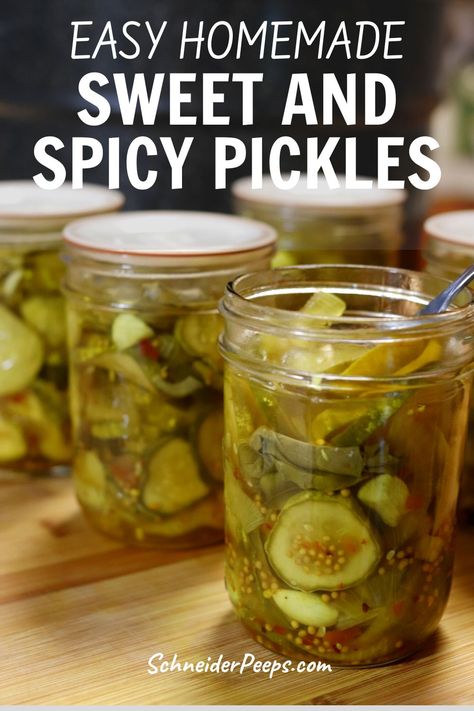 Discover the perfect balance of sweetness and spiciness with our irresistible Sweet and Spicy Pickle recipe! These homemade pickles are packed with tangy flavors, crisp texture, and a delightful kick that will leave your taste buds craving for more. Whether you enjoy them on sandwiches, burgers, or as a zesty snack, these pickles are sure to add a burst of deliciousness to any dish. Try our recipe today and elevate your culinary experience with these tantalizingly flavorful treats! Keto Pickle Recipes, Keto Pickles, Canning Sweet Pickles, Freeze Veggies, Sweet Refrigerator Pickles, Pickles Homemade Easy, Spicy Pickle Recipes, Sweet Pickles Homemade, Sweet Pickles Recipe