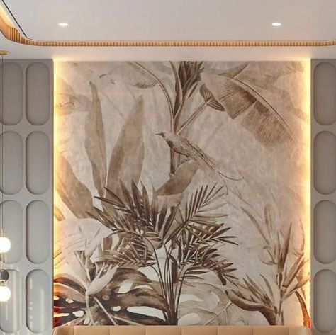 Capra Interiors on Instagram: "This one comes out as one of the guest bed for 3 storied mansion where art meets comfort...

#bedroomdesign #interiordesign #furnituredesign #architecture #interiorinspiration #explore #modularkitchen #bedroomideas #lucknow #archidaily #lucknowcity" Wall Highlight Ideas, Cafe Wallpaper, Print Motifs, Contemporary Bedroom Design, Latest Living Room Designs, Home Design Floor Plans, Sketchup Model, Interior Room, Kids Interior Room