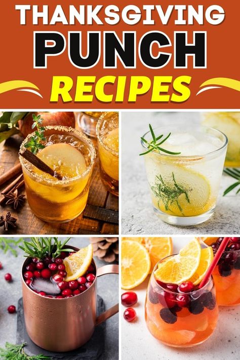 Thanksgiving Day Punch Recipes, Thanksgiving Punch Alcoholic, Thanksgiving Day Punch, Friendsgiving Punch, Thanksgiving Punch With Alcohol, Thanksgiving Punch Recipes, Punch Recipes For A Crowd, Fall Punch Recipes, Fun Holiday Drinks