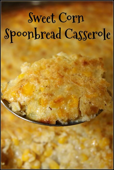 This easy and delicious side dish goes with just about any meal! Perfect for holidays and potlucks too. Corn Spoonbread, Corn Recipes Side Dishes, Southern Side Dishes, Spoon Bread, Easy Corn, Corn Casserole Recipe, Corn Dishes, Cornbread Casserole, Side Dishes For Bbq