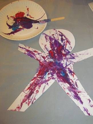 Purple Painting Week Of The Young Child Activities Artsy Thursday, Week Of The Young Child Art, Week Of The Young Child Activities Ideas, Week Of The Young Child Ideas, Body Parts Theme, Week Of The Young Child, April Lesson Plans, April Preschool