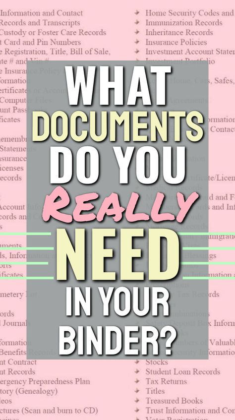 What Documents Do You REALLY Need In Your Life Binder? Binder For Important Documents, Home Organization Paperwork, Storing Important Documents Home, Next Of Kin Binder, Organize Important Documents Binder, Important Papers Binder, Next Of Kin Document, House Binder Organization, Home Binder System