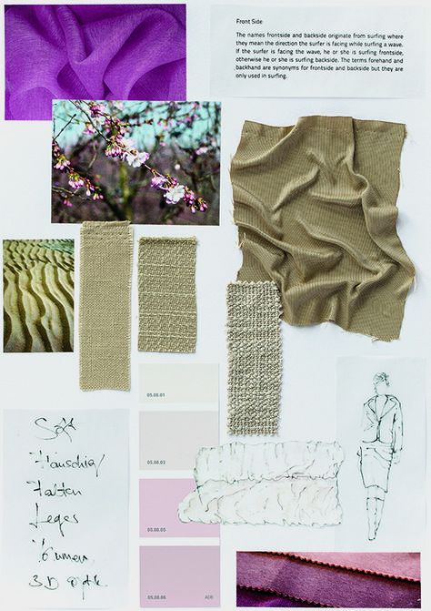 Eclectic Trends | From the mood board to the finished product - Eclectic Trends Textile Board Fashion, Color And Fabric Board Fashion, Ss24 Mood Board, Trend Research Board, Fabric Board Ideas, Fabric Board Fashion, Fabric Board Fashion Portfolio, Material Board Fashion, Fashion Fabric Board