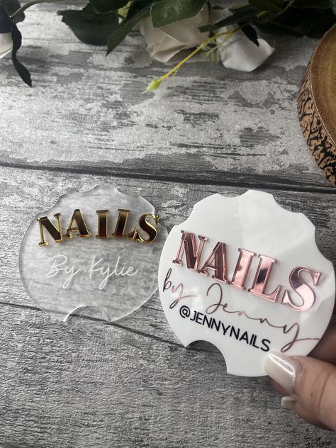 Nail Studio Names Ideas, Nail Studio Ideas, Nail Studio Ideas Small Spaces, Nail Social Media, Nail Logos Ideas, Nail Studio Logo, Nail Bar Ideas, Acrylic Business Sign, Nail Parlour