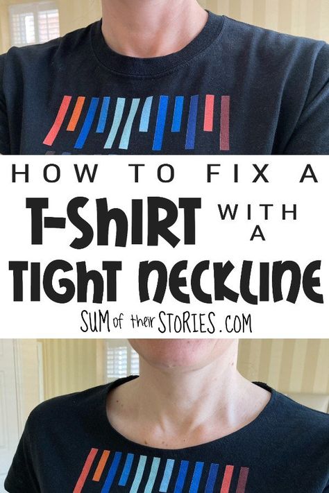 How To Modify Tshirt Neckline, How To Change A T Shirt Neckline, How To Make A Shirt Larger, How To Alter The Neckline Of A Tshirt, Changing T Shirt Neckline, How To Widen Tshirt Neck, How To Alter A T Shirt Neckline, Change Neckline Of Tshirt, Cut T Shirt Neckline Diy