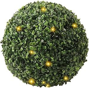 URMAGIC Artificial Boxwood Topiary Ball with LED Light,16 Inch Lighted Artificial Plant Topiary Balls for Outdoor,Garden Spheres,Boxwood Ball,Faux Plants Decorative Ball,Christmas Wedding Decoration Plants For Front Door, Topiary Boxwood, Plant Topiary, Topiary Balls, Front Door Plants, Faux Boxwood, Boxwood Balls, Garden Spheres, Christmas Wedding Decorations