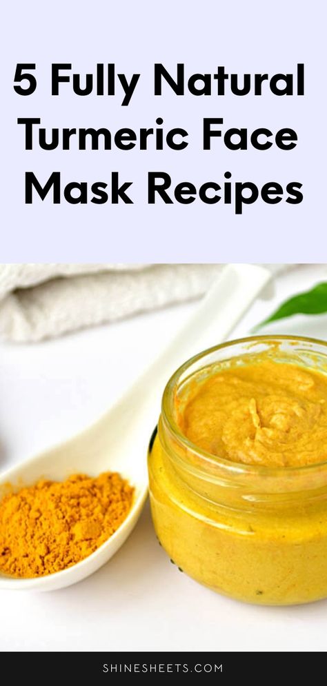 Turmeric has a ton of benefits for skin - here's exactly how this golden spice can help you + DIY turmeric face mask recipes you can try right now. Homemade Tumeric Mask, How To Make Turmeric Face Mask, Turmeric Mask Diy, Depuffing Face Mask, Homemade Turmeric Face Mask, Turmeric Face Mask Recipe, Turmeric Mask For Dark Spots, Tumeric Face Mask For Dark Spots, Tumeric Oil For Skin