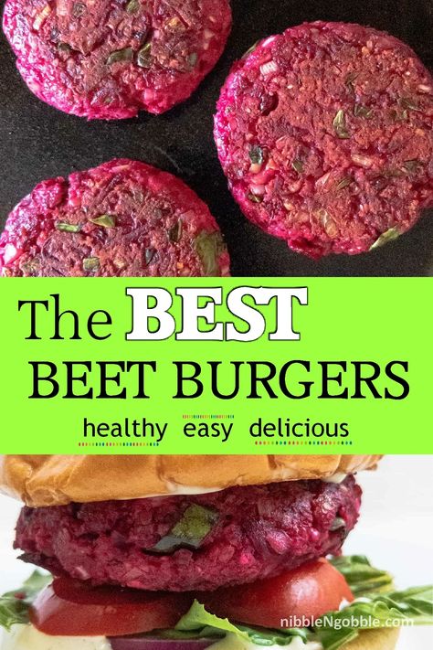 Vegan Beet Burger Recipe, Chickpea And Beetroot Burger, Beet Burger Recipe Easy, Recipes For Beets Dishes, Beet Burgers Recipe, Beet Burgers Vegan, Healthy Vegetarian Dinner Aesthetic, Beet Recipes Casserole, Beetroot Burger Recipe