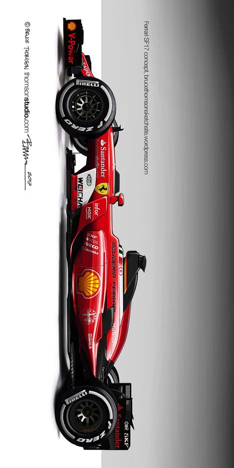 Ferrari Poster, F1 Art, Formula 1 Car Racing, F1 Poster, Racing Posters, Concept Car Design, Formula 1 Car, Ferrari F1, F1 Racing