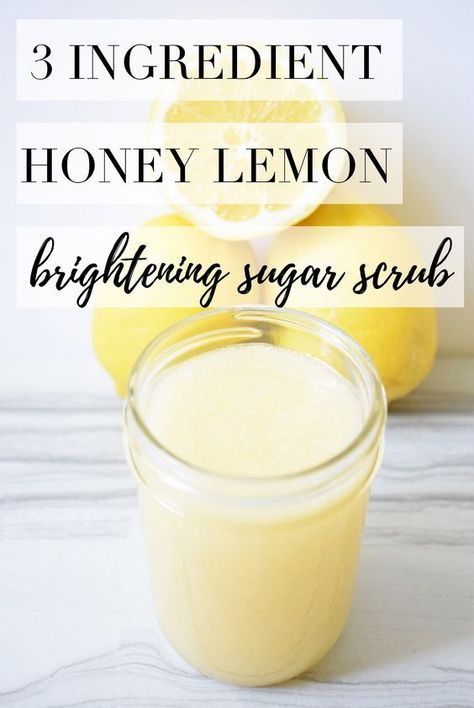 Got acne scars? This 3 ingredient honey lemon brightening sugar scrub is a MUST try!  #women #beauty #health Honey Sugar Scrub, Lemon Sugar Scrub, Honey Diy, Sugar Scrub Recipe, Face Scrub Homemade, Diy Kosmetik, Diy Body Scrub, Sugar Scrub Diy, Lemon Sugar