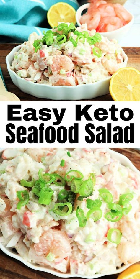 Keto Crab Salad, Crab Seafood Salad, Stylish Cravings, Crab Salad Recipe, Keto Seafood, Sea Food Salad Recipes, Shrimp Salad Recipes, Avocado Salad Recipes, Healthiest Seafood