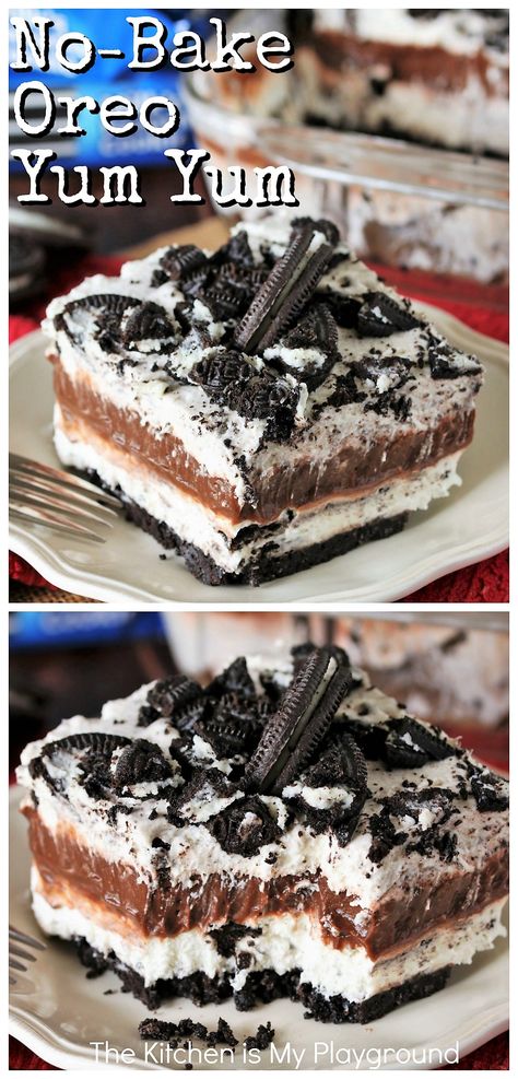 Oreo Cookie Dessert, Oreo Dessert Easy, Chocolate Eclair Dessert, The Kitchen Is My Playground, Oreo Treats, Oreo Desserts, Oreo Dessert Recipes, Oreo Flavors, Oreo Recipes