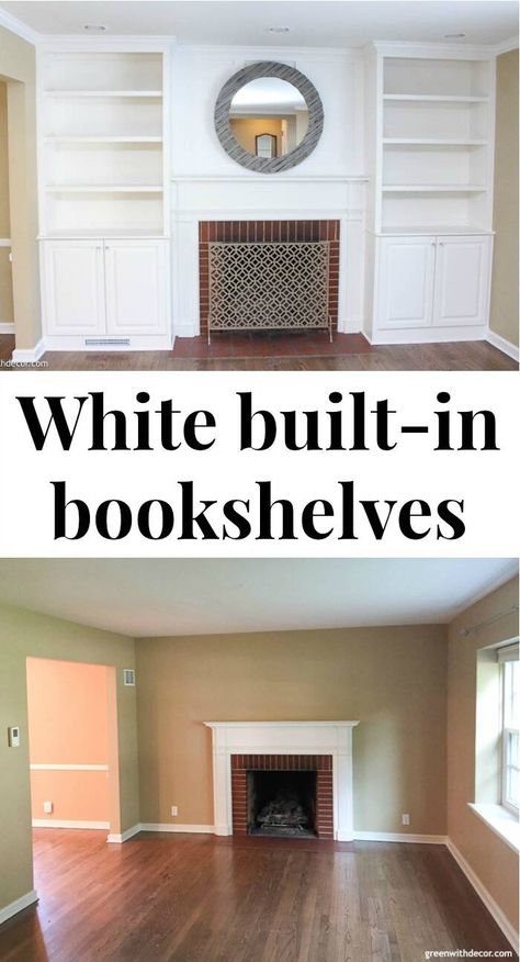 Fireplace Wall Bookshelves, Fireplace Built In Lighting, Ikea Built In Cabinets Around Fireplace, Builtins Fireplace, Renovation Fireplace, Fireplace Bookcases, Bookshelves Fireplace, Shelves Around Fireplace, Bookshelves Around Fireplace