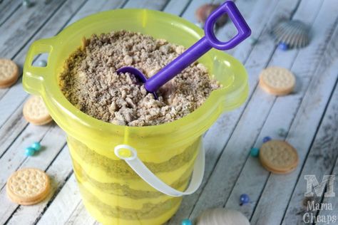 Sand Dessert, Sand Pudding, How To Make Sand, Beach Dessert, Ranch Dip Recipe, Sand Cake, Chocolate Oreos, Toddler Travel, Food Cakes