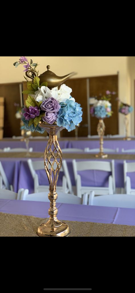 Jasmine Theme Party, Princess Jasmine Quinceanera Theme, Princess Jasmine Decorations, Disney Princess Quinceanera Theme, Princess Jasmine Wedding Theme, Princess Jasmine Centerpieces, Jasmine 15 Theme, Jasmine Centerpiece Ideas, Jasmine Themed Quinceanera