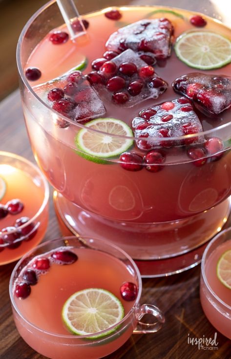 Christmas Punches, Best Christmas Punch Recipe, Easy Holiday Cocktail Recipes, Easy Holiday Cocktails, Festive Holiday Drinks, Unique Cocktail Recipes, Punch Cocktails, Christmas Punch Recipes, Inspired By Charm