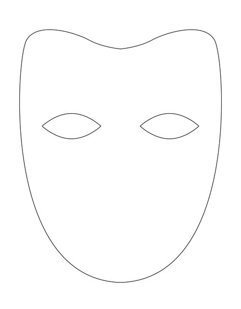 Full Face Mask Template Printable Full Face Mask Template, Blank Mask Template, Masquerade Mask Template Free Printable, Drawing Mask Faces, Mask Template Printable Free, How To Draw A Mask, Printable Masks For Kids Free, Full Face Mask Design Art, Kids Mask Template