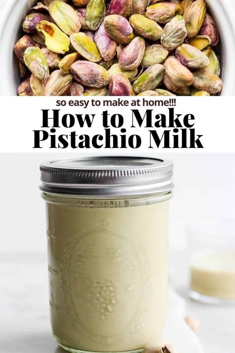 Pistachio Delight, Pistachio Coffee, Nut Milk Recipe, Pistachio Syrup, Pistachio Milk, Raw Pistachios, Pistachio Recipes, Creamer Recipe, Pistachio Cream