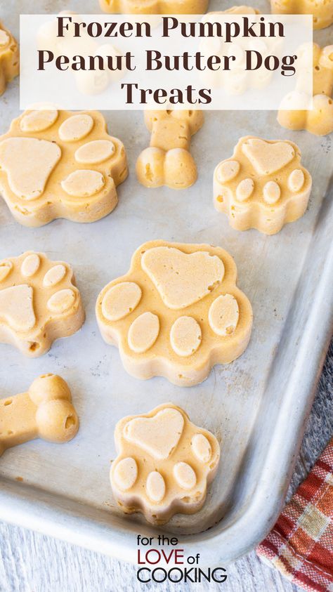 Peanut Butter Ice Cubes For Dogs, Puppy Freezer Treats, Pumpkin Yogurt Dog Treats Frozen, Dog Cold Treats, Easy Frozen Dog Treat Recipes, Pumpkin Food For Dogs, Frozen Dog Treats Homemade Peanut Butter, Pumpkin Puree Dog Treats Frozen, Freeze Dog Treats