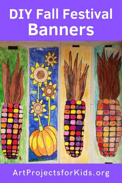 Make a DIY Fall Festival Banner with this fun and easy art project for kids. Simple step by step tutorial available. Art Projects For Elementary Students, Projects For Elementary Students, Art Projects For Elementary, Thanksgiving Art Projects, Wallpaper Travel, Art Project For Kids, 2nd Grade Art, Fall Art Projects, 4th Grade Art