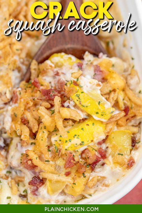 Sausage Squash Casserole, Acorn Squash Casserole Recipes, Slap Your Mama Squash Casserole, Country Side Dishes, Side Dish Casseroles, Squash Casseroles, Easy Squash Casserole, Canned Squash, Summer Squash Casserole