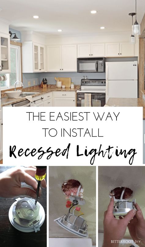 How to Install Recessed Lighting. Add can lights to your house with this easy tutorial. How To Install Recessed Lighting, Installing Recessed Lighting, Recessed Light, Karim Rashid, Pot Lights, Diy Ceiling, Diy Kitchen Decor, General Lighting, Can Lights