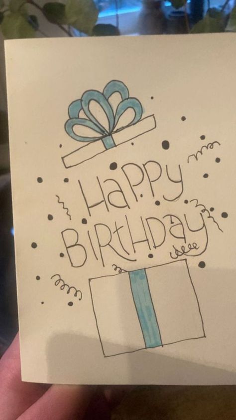 Easy Birthday Cards Drawing, Birthday Cards To Brother, Happy Birthday Cards Easy To Draw, Diy Brother Birthday Cards, Happy Birthday Card Ideas Easy, Cute Birthday Card Ideas For Brother, Birthday Card Ideas For Your Brother, Drawing Ideas Easy Birthday, Birthday Card Brother Handmade