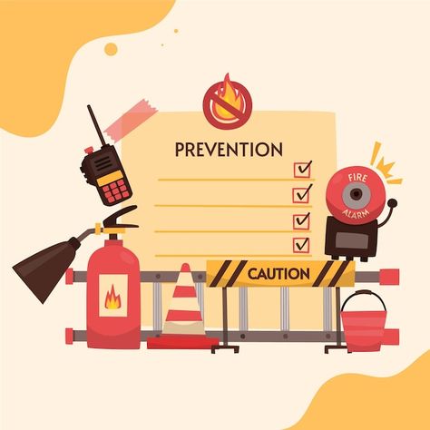 Safety Illustration, Safety Rules, Fire Prevention, Illustration Character, Fire Protection, Fire Safety, Vector Hand, Fire Extinguisher, Illustration Character Design