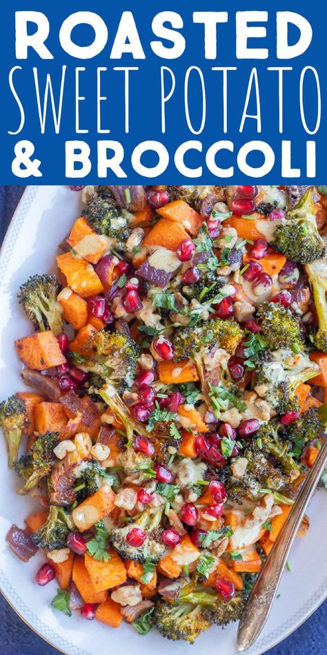 Sweet Potato And Broccoli, Potato And Broccoli, Sprouting Sweet Potatoes, Veggie Side Dish, Vegetable Side Dish, Flavorful Vegetables, Roasted Sweet Potato, Root Veggies, Salad With Sweet Potato